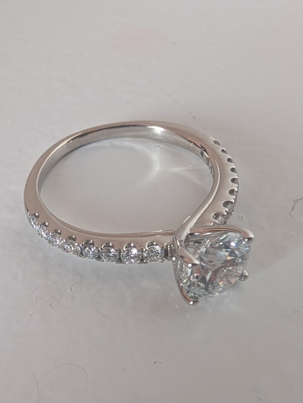 NEW Kay Jewelers 14k White Gold 1.02ctw Lab Created Diamond engagement ring Sz 6 - Picture 7 of 14
